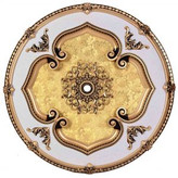 قیمت گل سقفی دورلوستری زیرلوستری پیش ساخته تزیین سقف دایره 95 سانتی سبک پی وی سی سپاهان سقف