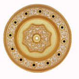 قیمت قیمت گل سقفی دور لوستری زیر لوستری دایره هالوژن دار پی وی سی قابل شستشو سپاهان سقف سبک طلایی سایز بزرگ