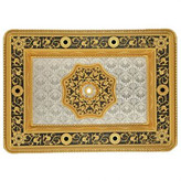 قیمت گل سقفی دورلوستری مستطیل هالوژن دار نورا پی وی سی 190 در 150 سانتی سپاهان سقف طلایی سبک ضد آب