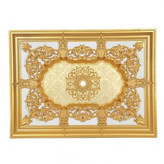 خرید دور لوستری زیر لوستری پی وی سی سبک مستطیل سپاهان سقف سایز کوچک ضد آب طلایی یراق