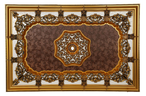 قیمت زیرلوستری دورلوستری گل سقفی پیش ساخته پی وی سی مدل مستطیل سپاهان سقف