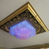 خرید گل سقفی زیر لوستری تزیین سقف مربع 120 تارا پی وی سی ضدآب جایگزین گچ و کناف