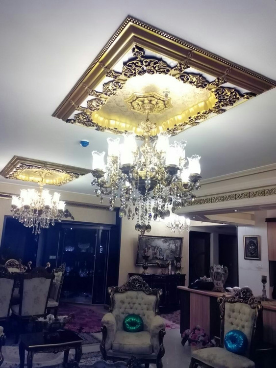 خرید دور لوستری زیر لوستری پی وی سی سبک مستطیل سپاهان سقف سایز بزرگ