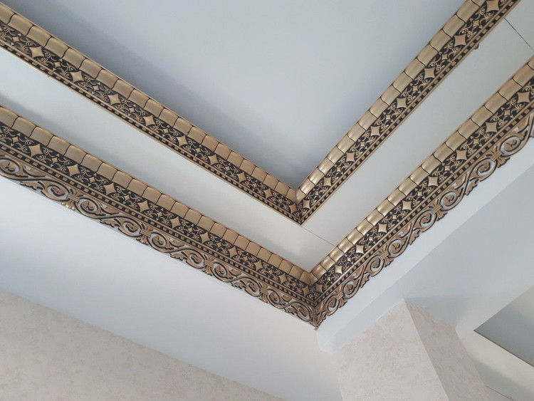 خرید ابزار گچی قیمت ابزار گلویی نورمخفی پی وی سی طلایی مشکی سپاهان سقف