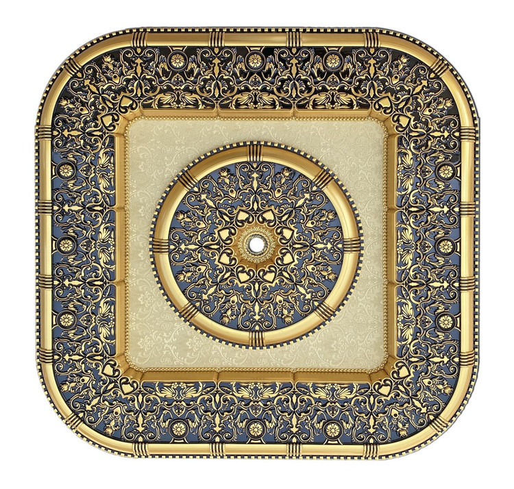 گل سقفی زیرلوستری زیرلوستری پیش ساخته تزیین سقف مربع 120 سانتی مدل دینا