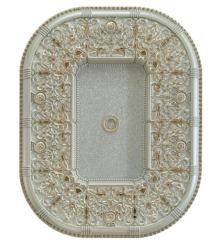 گل سقفی دورلوستری زیرلوستری تزیین سقف پیش ساخته مستطیل دینا پی وی سی سپاهان سقف