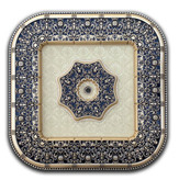 خرید گل سقفی زیرلوستری زیرلوستری پیش ساخته تزیین سقف مربع 120 سانتی مدل دینا