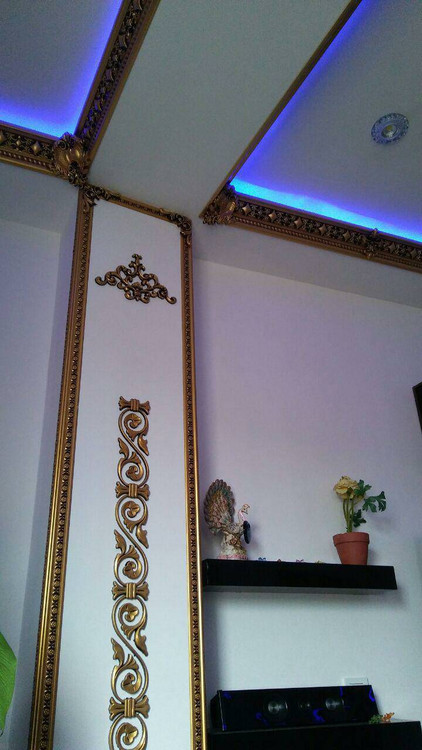 خرید نبشی پی وی سی پلی استایرن تزیین ستون و پنجره سپاهان سقف رنگ شده سفارشی