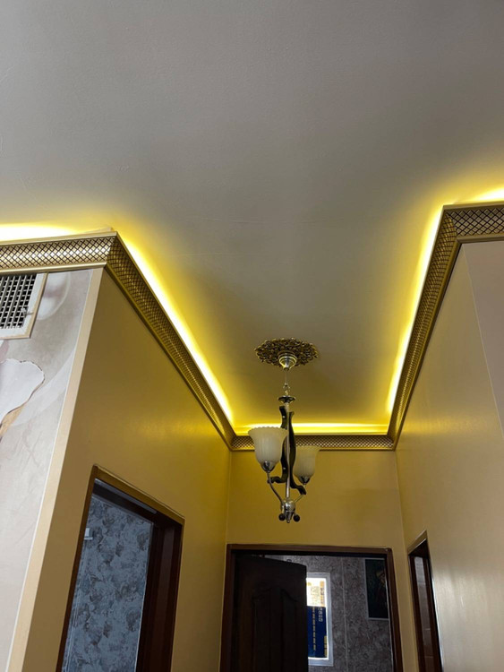 ابزار نورمخفی ابزار گلویی پی وی سی پلی استایرن طرح دار حصیری سپاهان سقف