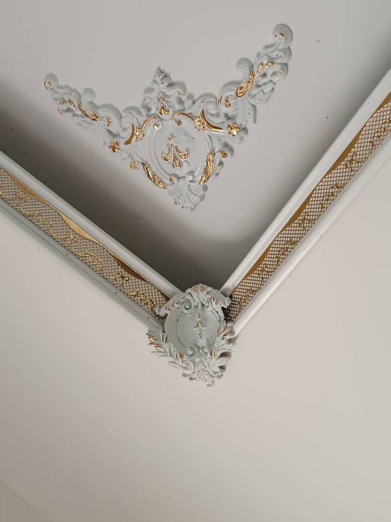 خرید ابزار قرنیز پی وی سی پلی استایرن طرح دار دکوراتیو سپاهان سقف