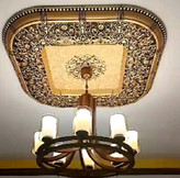 خرید گل سقفی دور لوستری زیر لوستری پی وی سی سبک