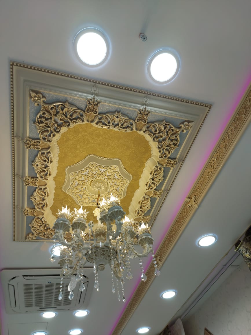 قیمت زیرلوستری دورلوستری گل سقفی پیش ساخته تزیین سقف مدل مستطیل 120 در 180 سانتی سپاهان سقف