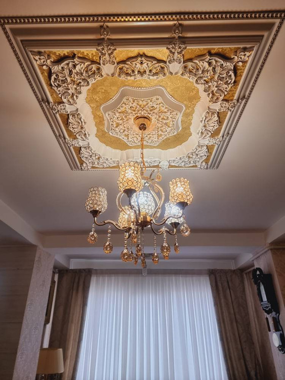 خرید دور لوستری زیر لوستری پی وی سی سبک مستطیل سپاهان سقف سایز کوچک ضد آب سفید کرم