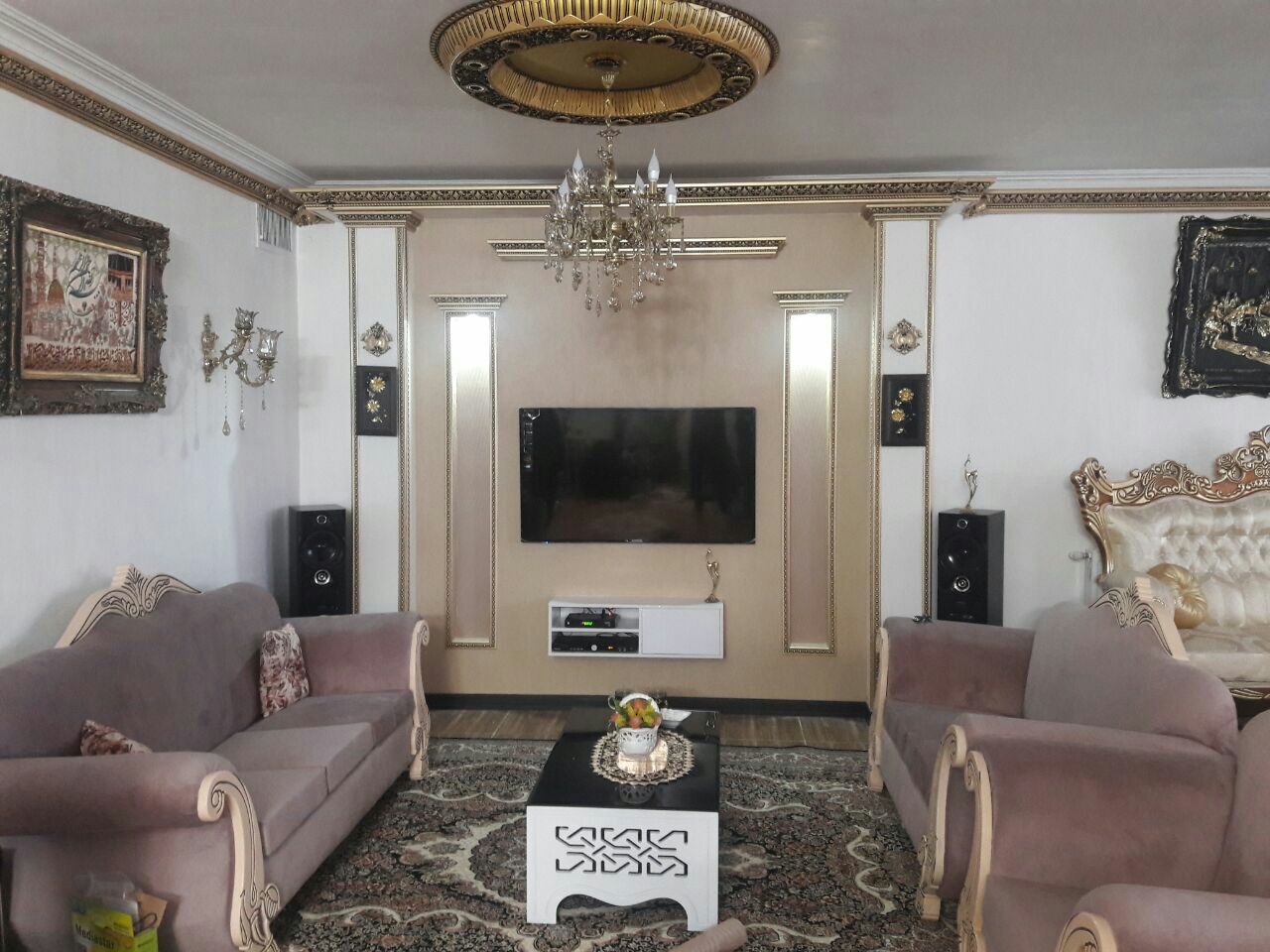 قیمت زیر لوستری زیر لوستری دورلوستری پیش ساخته مدل دایره 160 ساده سانتی پی وی سی سپاهان سقف