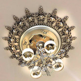 دورلوستری زیرلوستری دایره 60 سانتی کماندار پی وی سی سایز کوچک سپاهان سقف طلایی مشکی