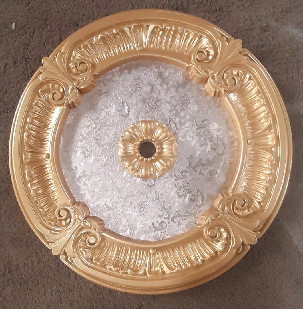 خرید دور لوستری دایره 72 سانتی طلایی سقف