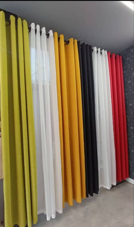 ترکیب رنگ پرده آماده پانچی مخمل ترک هازان