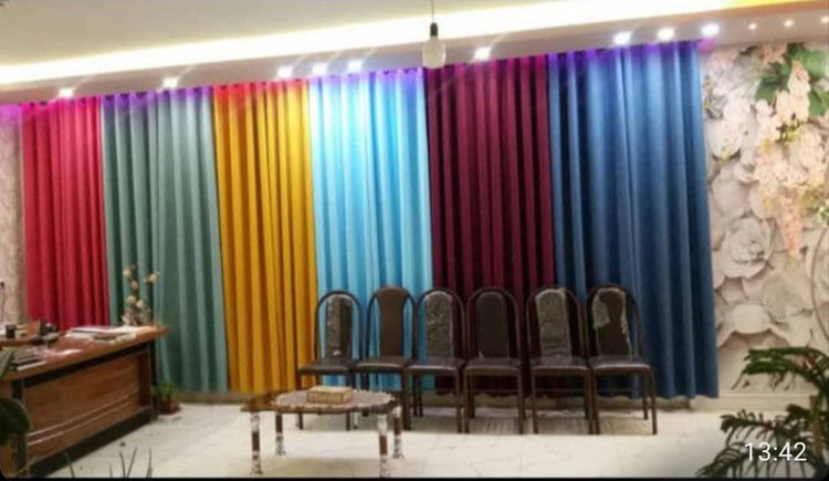 قیمت خرید پرده پانچی مخمل ترک هازان