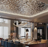 نمونه کارشده بامبو پنل سقف نقره ایی