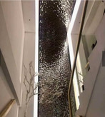 نمونه کار شده بامبو پنل در روی دیوار و سقف