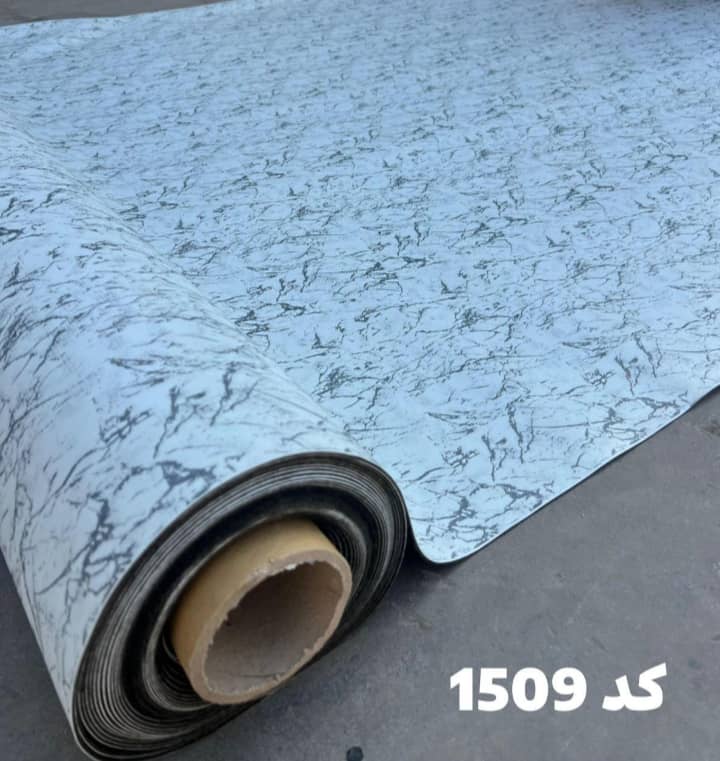 قیمت کفپوش رولی موکتی 2 در 15 متر پی وی سی طرح سنگ سفید