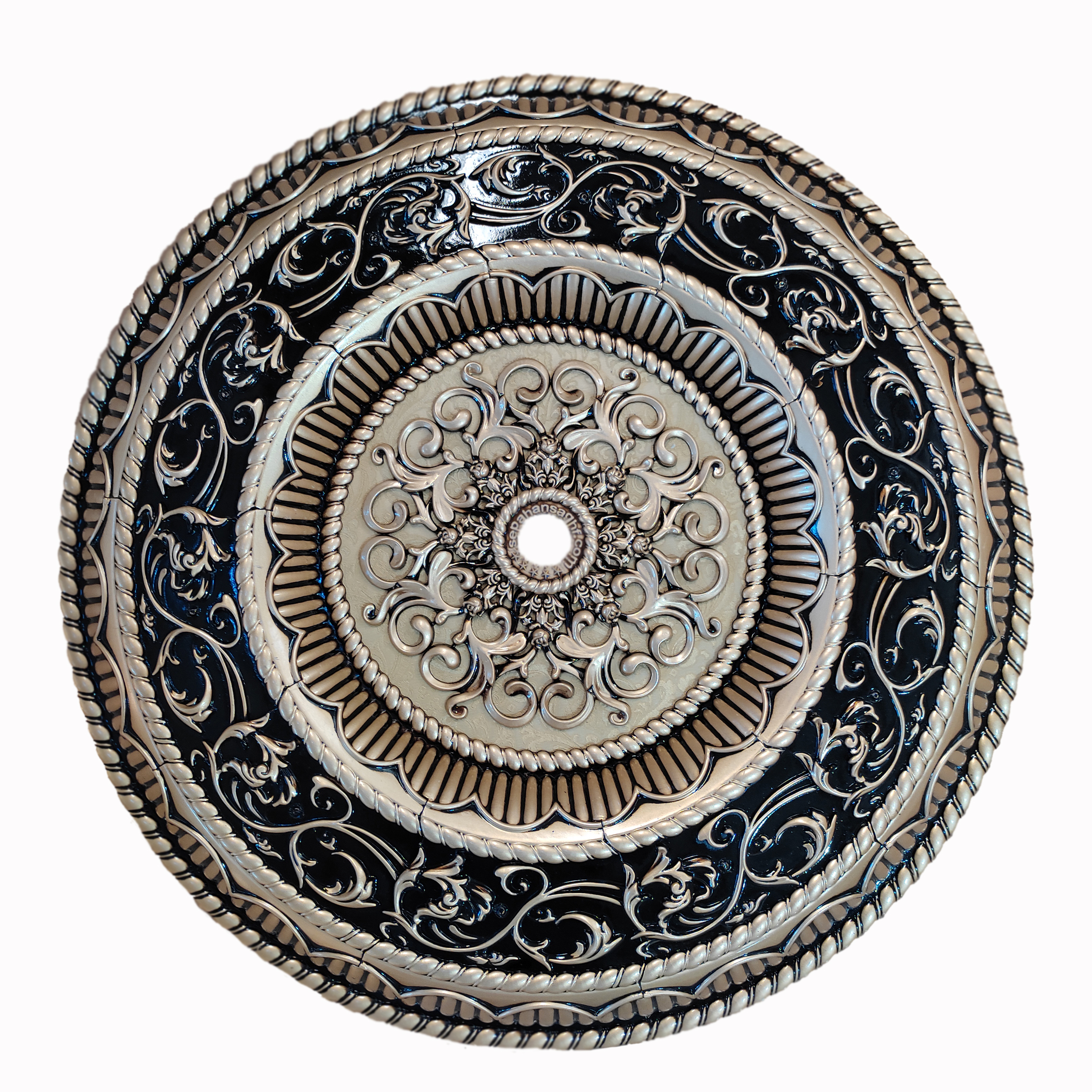 خرید گل سقفی دور لوستری سبک