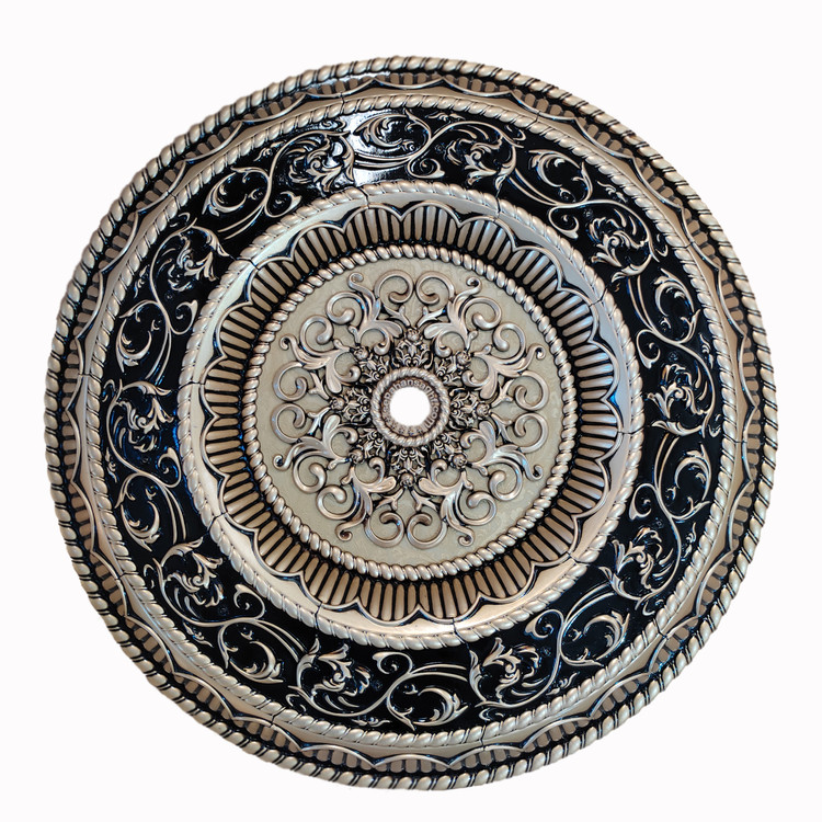 خرید گل سقفی دور لوستری سبک