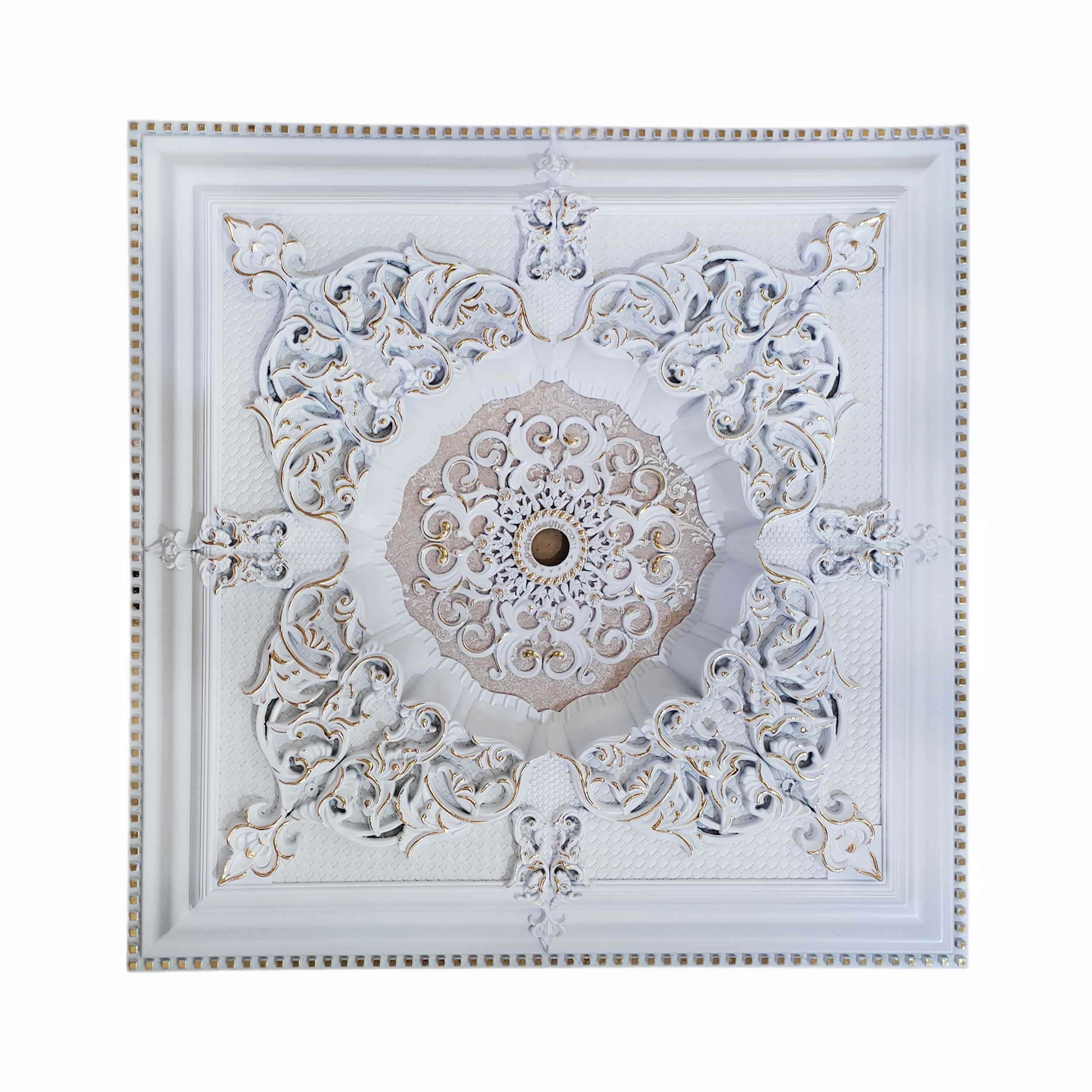 قیمت گل سقفی دور لوستری زیر لوستری پی وی سی مربع