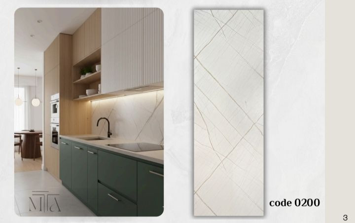 دیوارپوش پی وی سی بین کابینتی مارماروتایل 75 در 203 سانتی متر سپاهان سقف