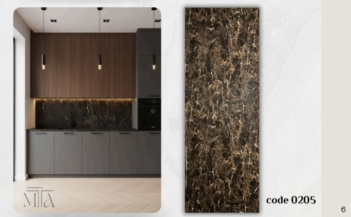 دیوارپوش پی وی سی بین کابینتی مارماروتایل 75 در 203 سانتی متر سپاهان سقف