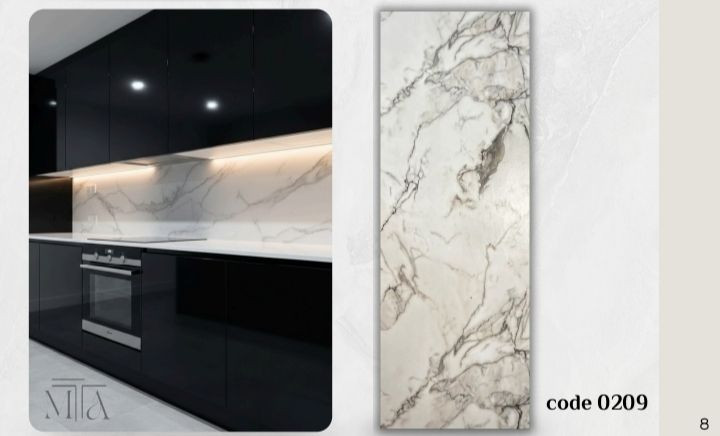 دیوارپوش پی وی سی بین کابینتی مارماروتایل 75 در 203 سانتی متر سپاهان سقف